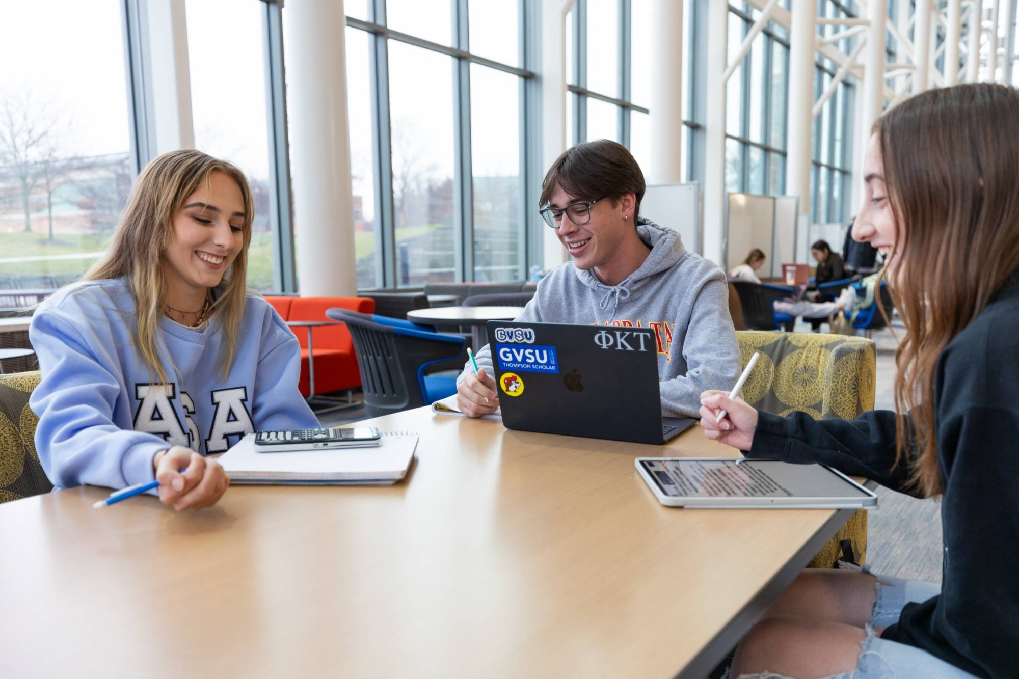 Members studying